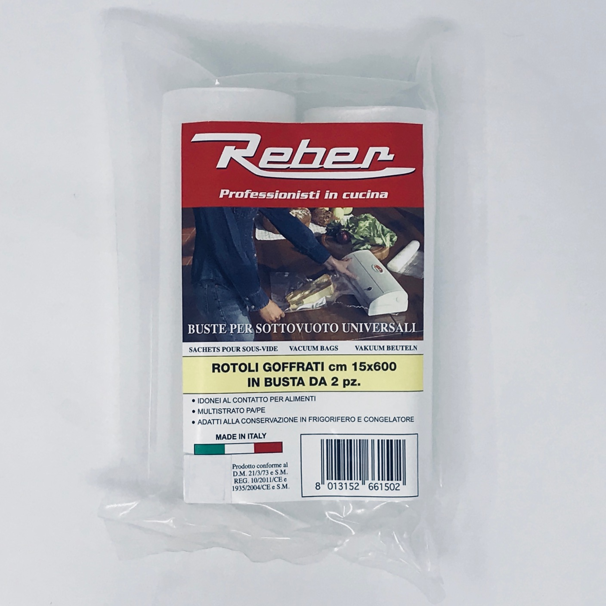 BUSTA DUE ROTOLI largh. cm. 15 x 6 metri – crt. 24 pz.