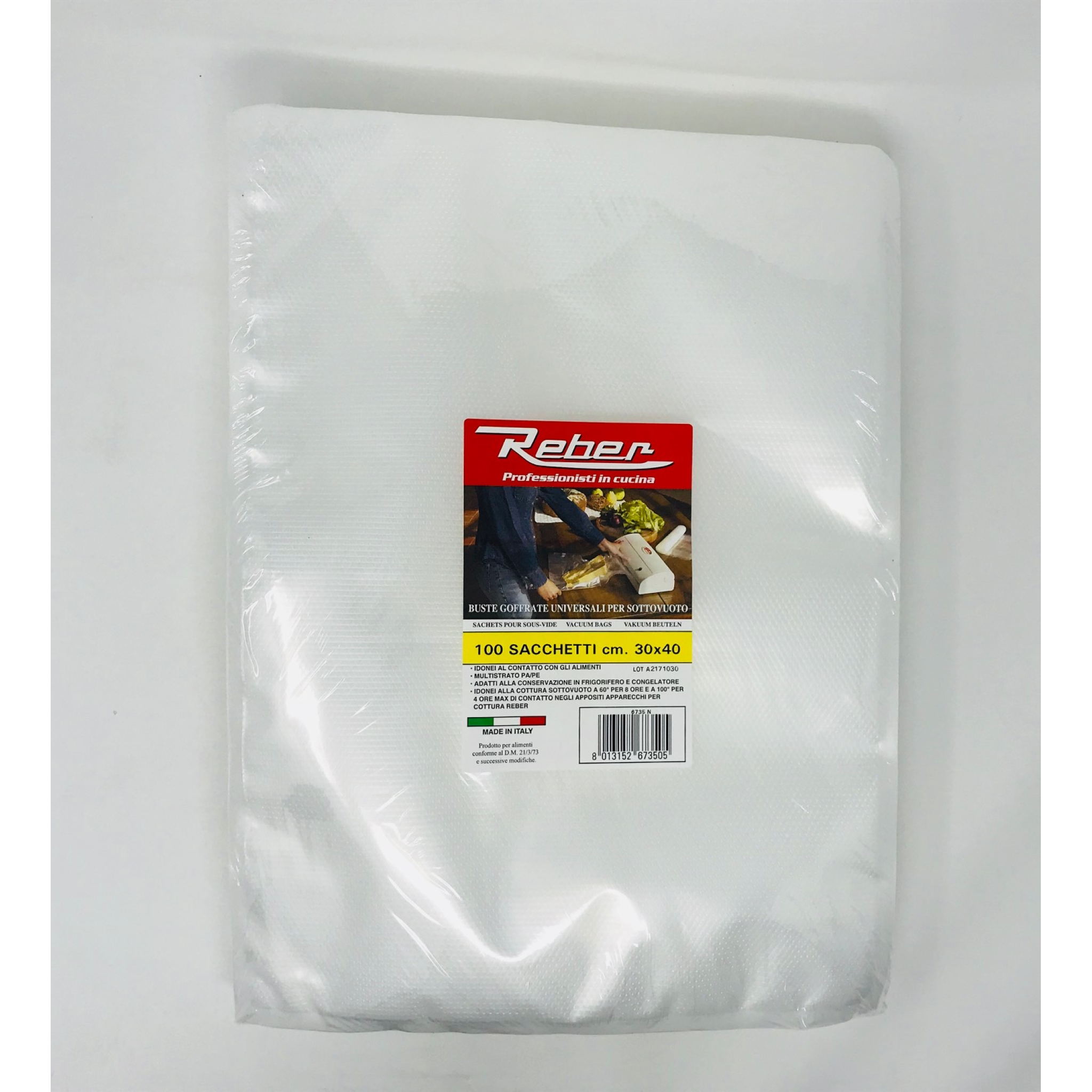 BUSTA 100 SACCHETTI GOFFRATI cm. 30×40 – crt. 8 pz.