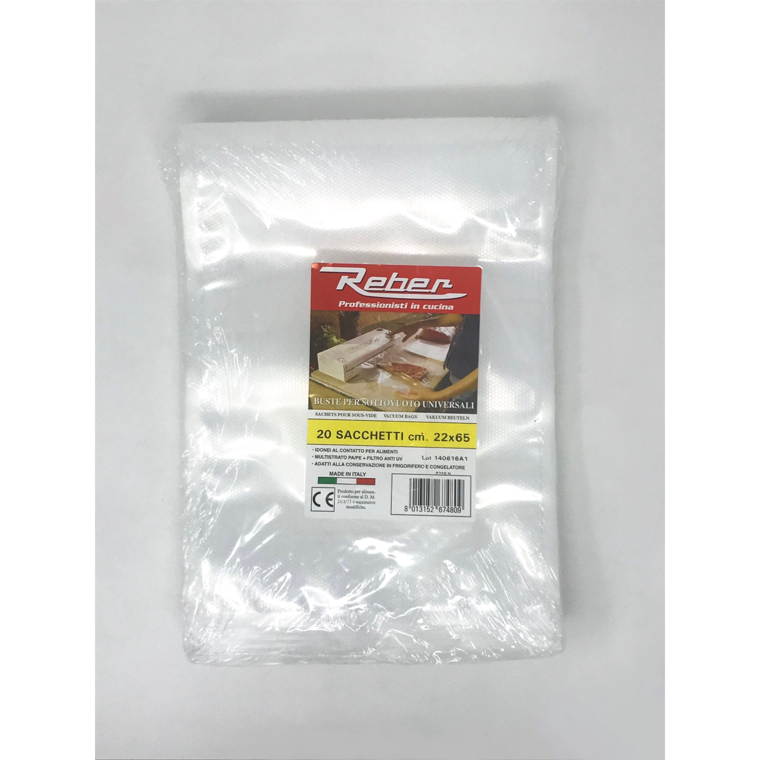 BUSTA 20 SACCHETTI GOFFRATI cm. 22×65 – crt. 25 pz.